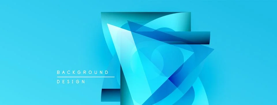 Abstract blue layers create dynamic visual effect. Modern design elements Stock Illustration
