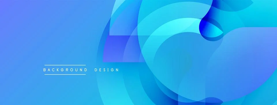 Abstract blue layers create dynamic visual effect. Smooth gradients, flowing 스톡 일러스트