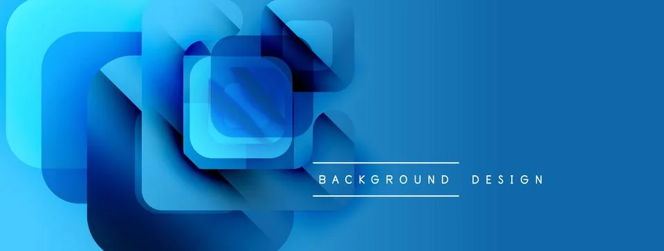 Abstract blue layers create dynamic visual effect. Modern design elements イラスト素材