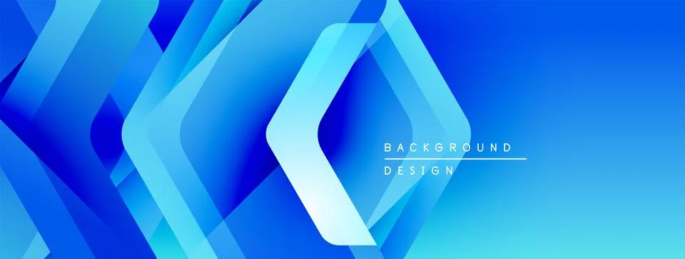 Abstract blue layers create dynamic visual effect. Gradient shades suggest depth Illustrazione stock