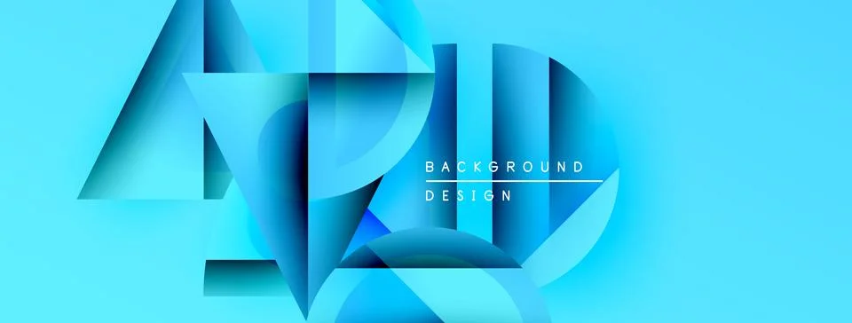 Abstract blue layers create dynamic visual effect. Modern design elements Stock Illustration