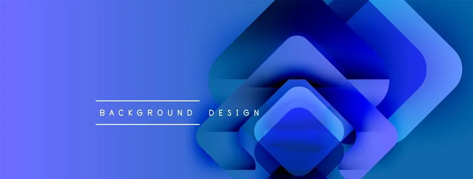 Abstract blue layers create dynamic composition. Gradient shades suggest depth, イラスト素材