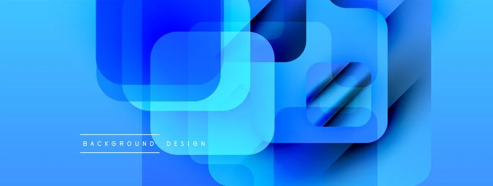 Abstract blue layers create dynamic composition. Modern design elements suggest イラスト素材