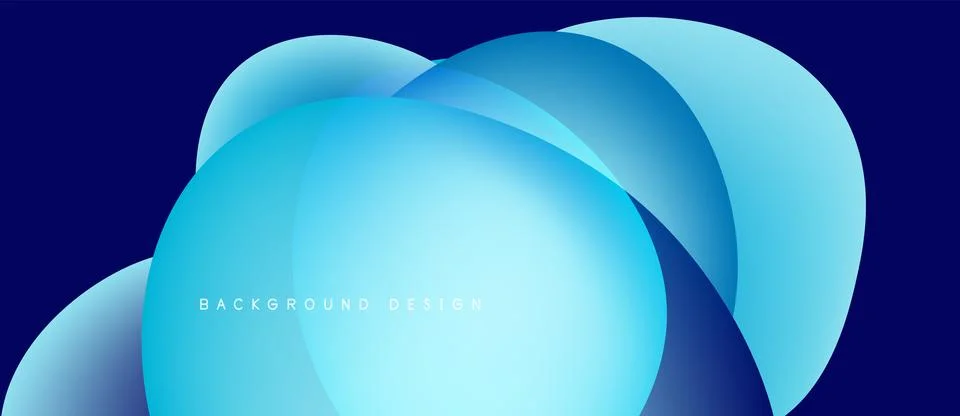Abstract blue layers create dynamic composition. Smooth gradients suggest depth, 스톡 일러스트