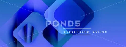 Abstract blue layers create dynamic composition. Modern design elements suggest Stock Illustration