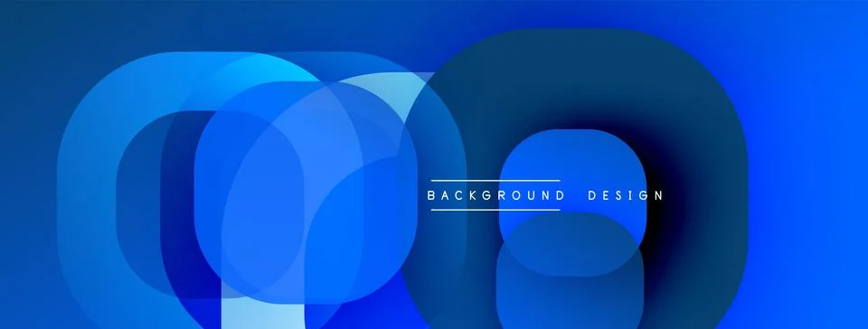 Abstract blue layers create dynamic composition. Modern design features Stock Illustration