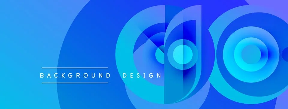 Abstract blue layers create dynamic visual effect. Modern design elements Stock Illustration