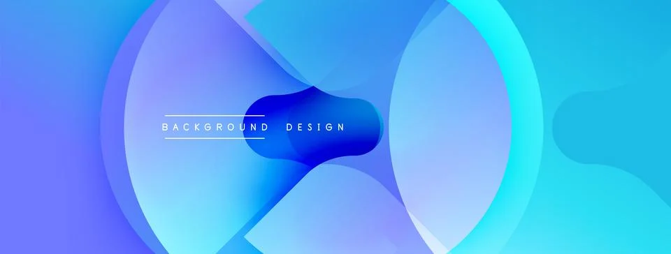 Abstract blue layers create flowing shapes. Gradient colors blend, forming Ilustración de archivo