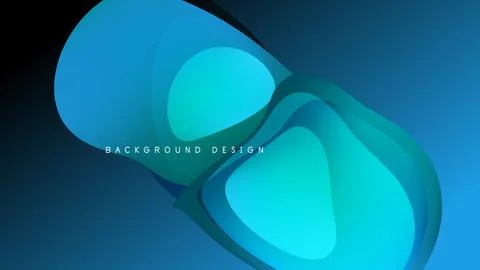 Abstract blue layers create infinity symbol. Gradient shades offer depth, modern Stock Illustration