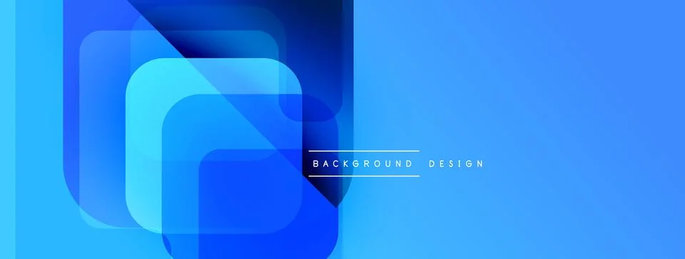 Abstract blue layers create modern background. Geometric shapes overlap, forming イラスト素材