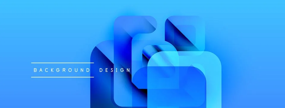 Abstract blue layers create modern design. Gradient shades offer depth, visual イラスト素材