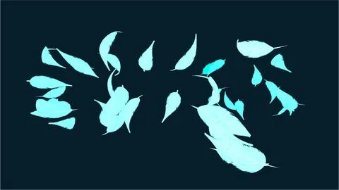 Abstract Blue Leaf Pattern with Dynamic Shapes. 스톡 일러스트