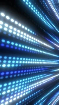 Abstract blue LED light tunnel with glowing dotted lines, creating a futuri.. 스톡 일러스트