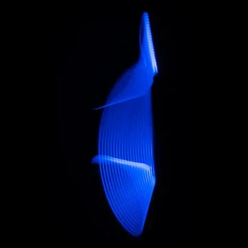 Abstract blue led light vector with lines on a black background Stock Photos