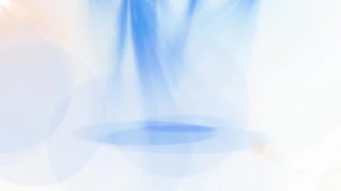 Abstract blue light beams shining downwards on a white background with soft Video stock 346358571