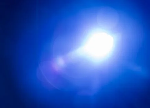 Abstract blue light on blue background Stock Photos