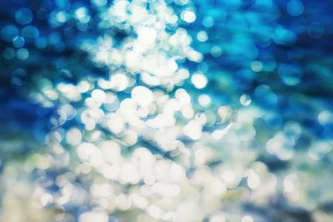 Abstract blue light bokeh pattern background Stock Photos