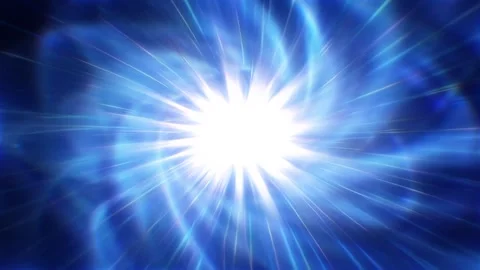 Abstract Blue Light Burst Background With Radiant White Star Core Stock Footage 332302539