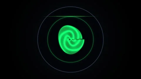 Abstract blue light circular wave graphic animation glowing neon pulse agai.. Video stock 345277042