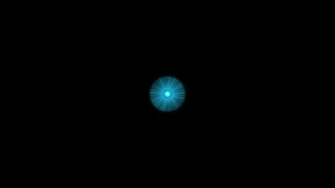 Abstract blue light expansion animation on black background Stock Footage 344752109