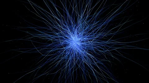 Abstract blue light explosion spreading out into dark space Stock Footage 324882953