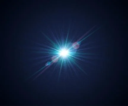 Abstract blue light glare. Lighting effects Stock-Illustration
