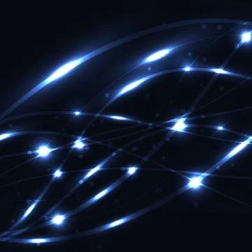 Abstract blue light glowing background Stock Illustration