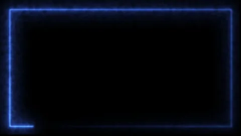 Abstract blue light glowing frame background loop, animated electric laser .. Video stock 334908583