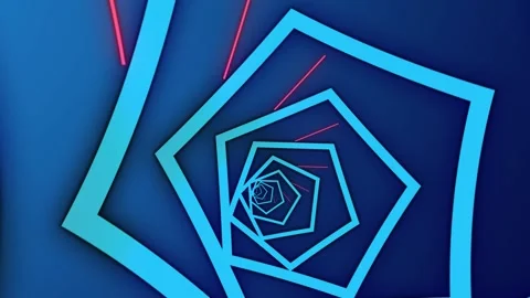 Abstract Blue light Infinite Loopable Tunnel Colorful Background Stock Footage 301970095