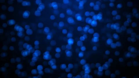 Abstract Blue Light Iris Lens Blur Bokeh Flickering On Dark Blue Background Stock Illustration