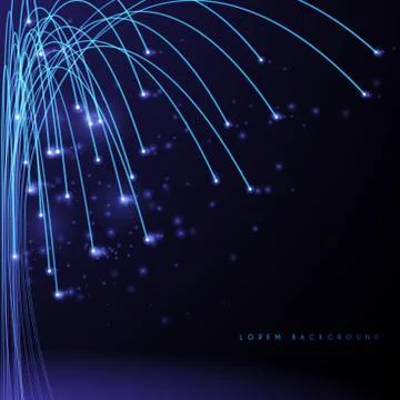 Abstract blue light lines background Stock Illustration