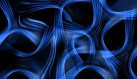 Abstract Blue Light Lines Background With Futuristic Motion, Energy And Dig.. Stock Illustration
