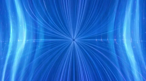 Abstract blue light lines radiating from center Stock Footage 331456549