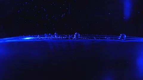 Abstract blue light motion background with particles and bubbles Video stock 98150281