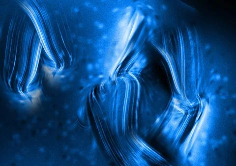 Abstract Blue Light Motion Texture With Energy Streaks and Futuristic Flowi.. Stock Illustration
