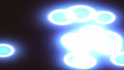 Abstract Blue Light Orbs Floating in Space Stock Footage 324705020