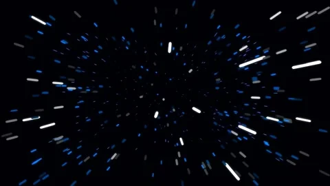 Abstract blue light particle explosion effect on dark background Stock Footage 342158931