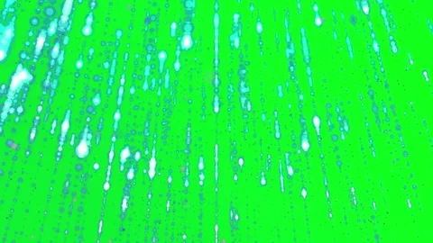 Abstract blue light particles falling on green screen background for video Stock Footage 343908071