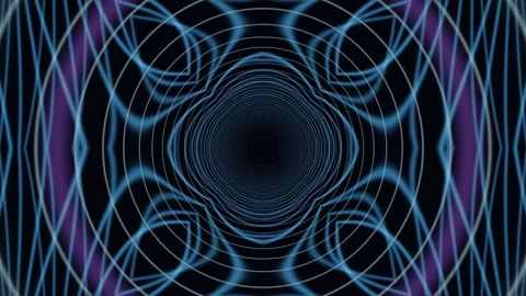 Abstract blue light patterns in a dark space Stock Footage 340298941