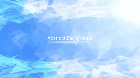 Abstract Blue Light polygonal surface background. Low poly mesh design with c Stock Illustration