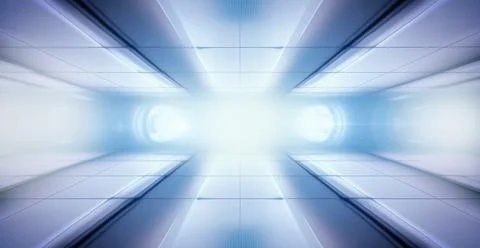 Abstract blue light ray, simple background, technology digital business conce Stock Photos