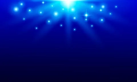 Abstract blue light rays background. shiny sparkle light effect. Stock Illustration