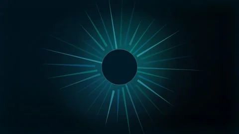Abstract Blue Light Rays Circle Background Stock Footage 340596387