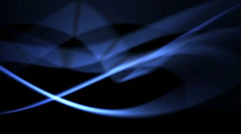 Abstract blue light rays in curved motion - seamless loop (FULL HD) Video stock 37121492