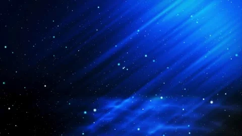 Abstract Blue Light Rays with Floating Particles Background Stock Footage 334572373