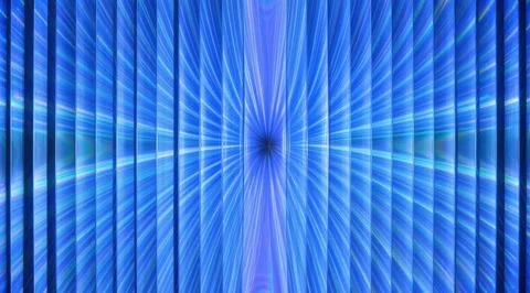 Abstract blue light rays through vertical bars Stock Footage 331455664