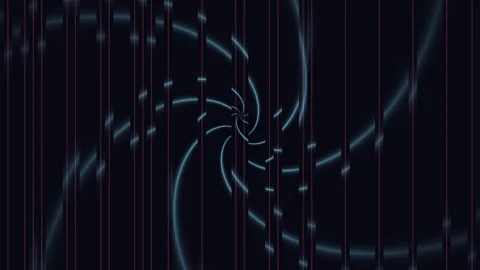 Abstract Blue Light Rings and Vertical Lines Seamless Loop Stock Footage 340588909