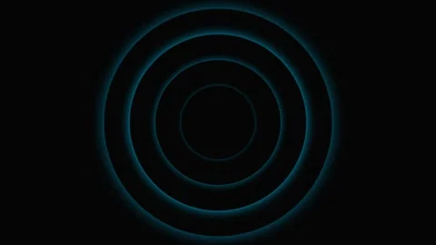 Abstract blue light ripples expanding outward on a deep black background Stock Footage 339617214