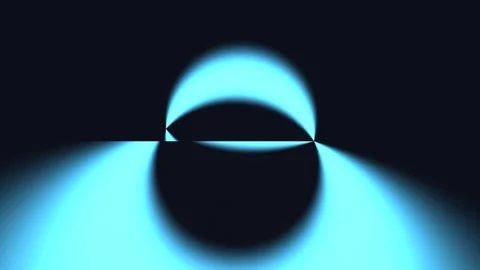 Abstract blue light shape with shadow on dark background Stock Footage 338115164