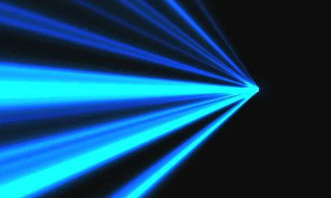Abstract blue light speed dynamic zoom on black background technology vector Stock Illustration